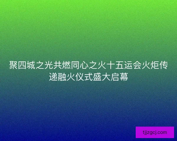聚四城之光共燃同心之火十五运会火炬传递融火仪式盛大启幕